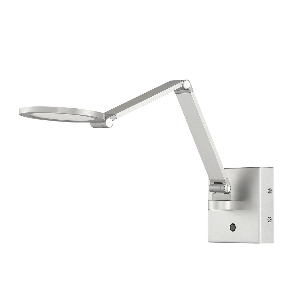 Roundo LED Swing Arm Wall Lamp in Aluminum Kendal Canada