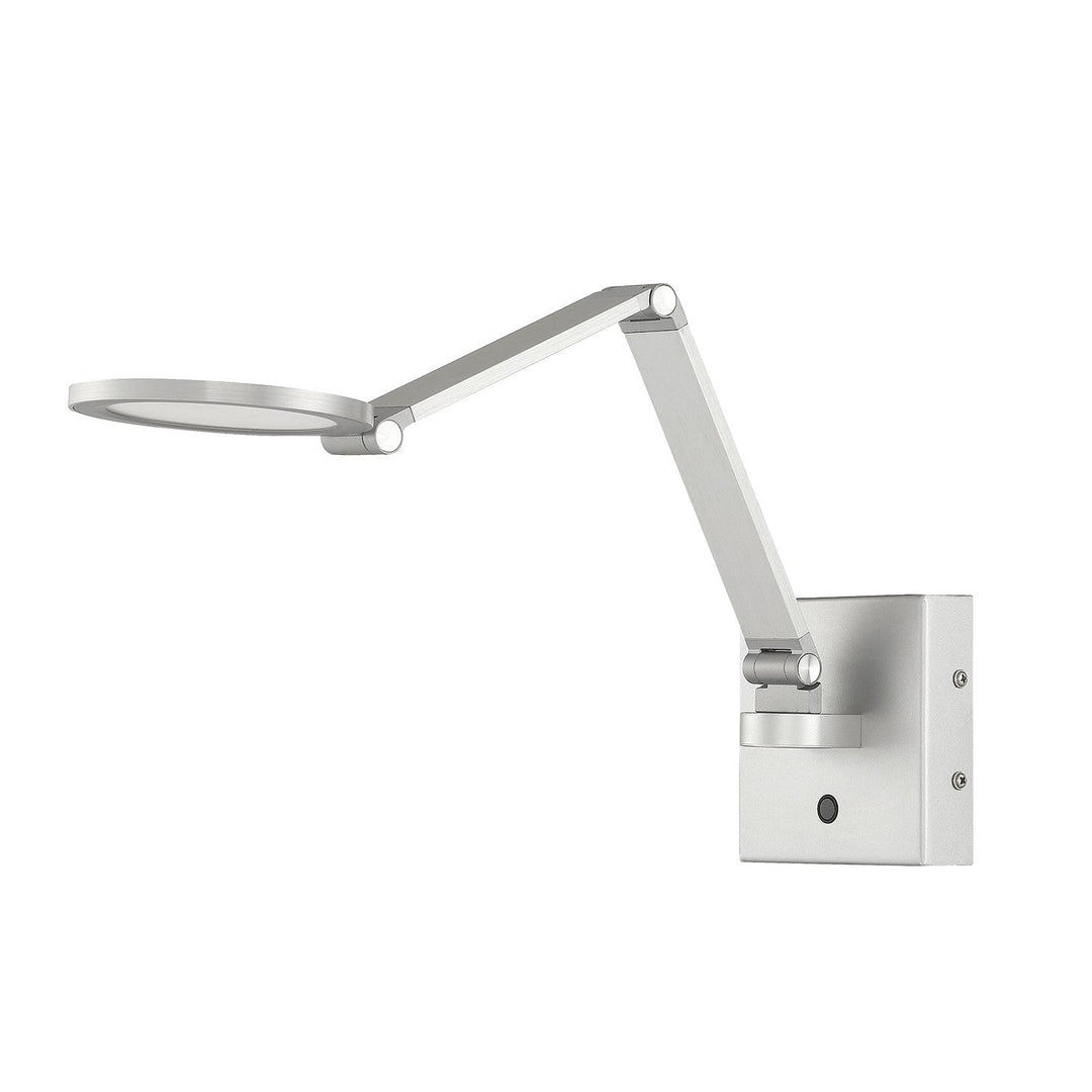 Roundo LED Swing Arm Wall Lamp in Aluminum Kendal Canada