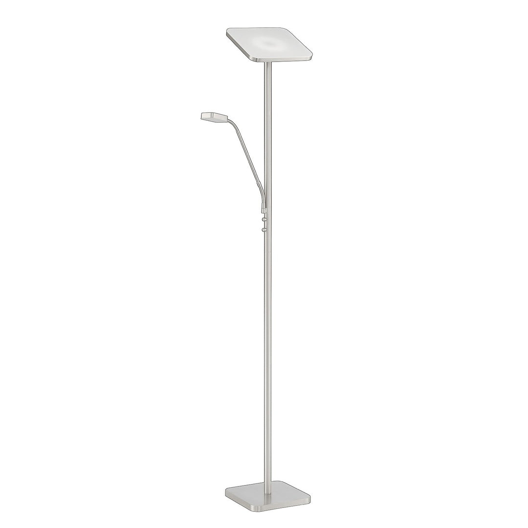 Ella LED Torchiere in Satin Nickel Kendal Canada