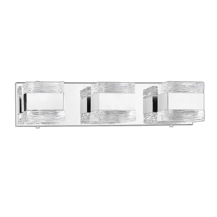 Cubix Three Light Vanity in Chrome Kendal Canada