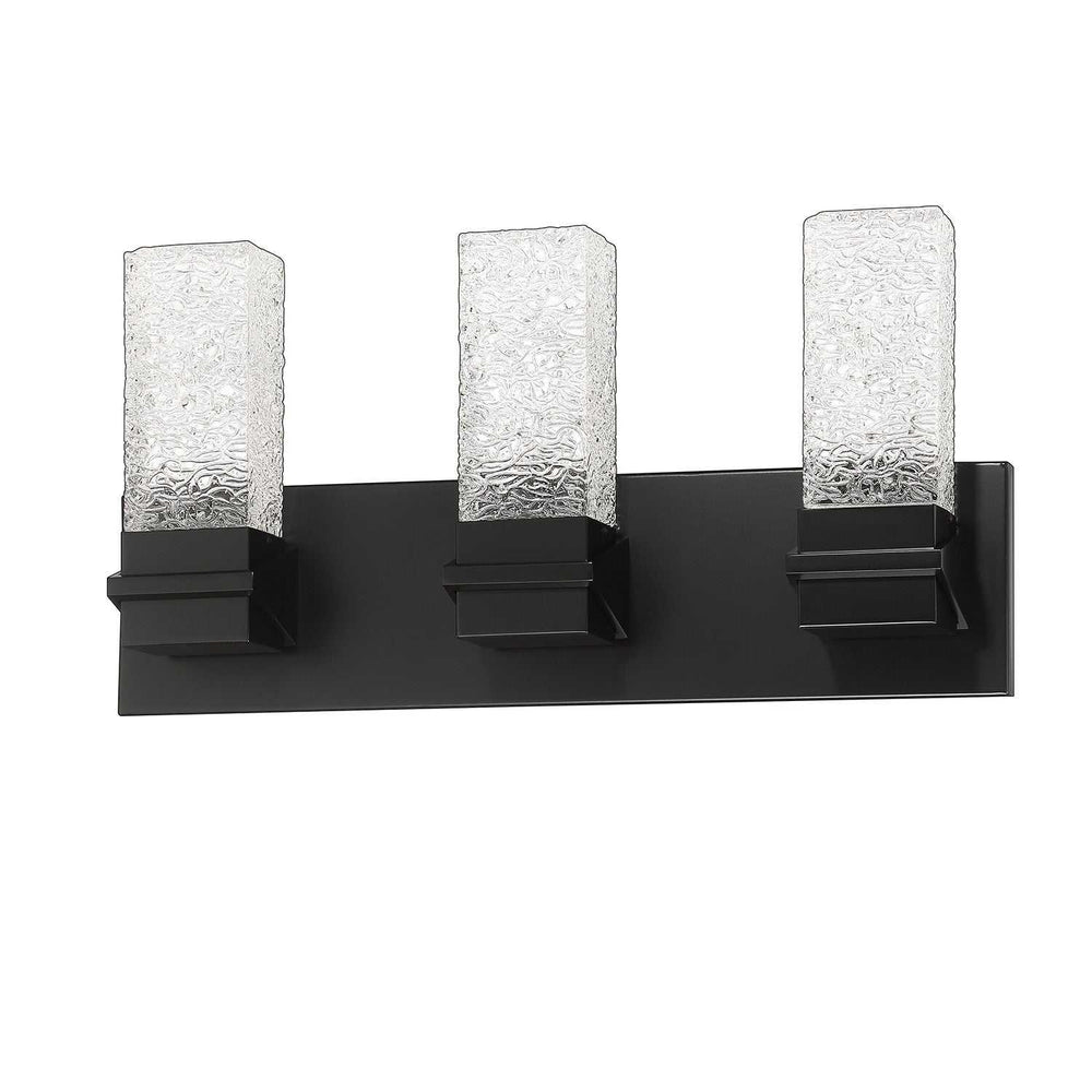 Ice LED Vanity Light in Black Kendal Canada