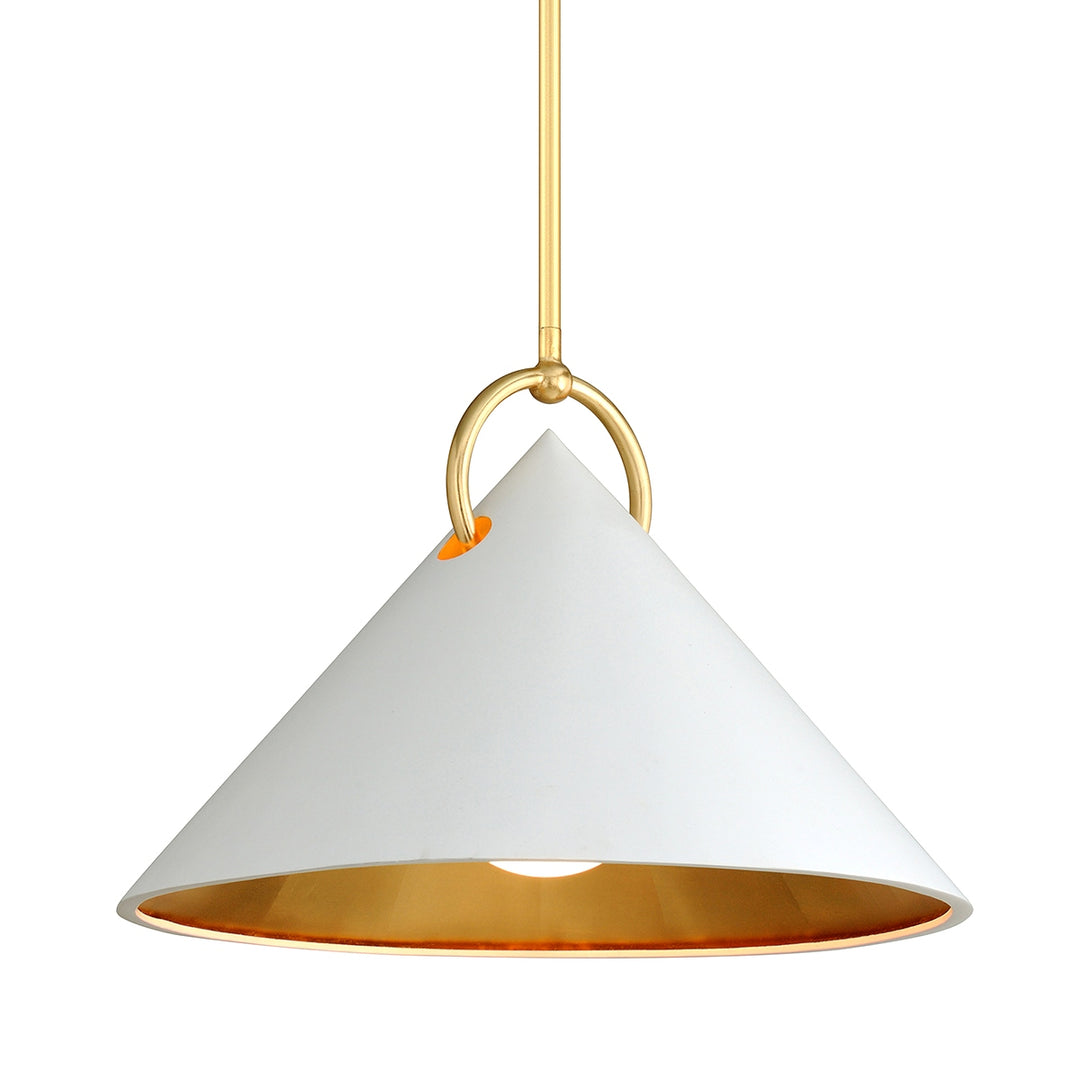 Corbett Lighting Canada - 290-41-GL/SWH - One Light Pendant - Charm - Gold Leaf/White