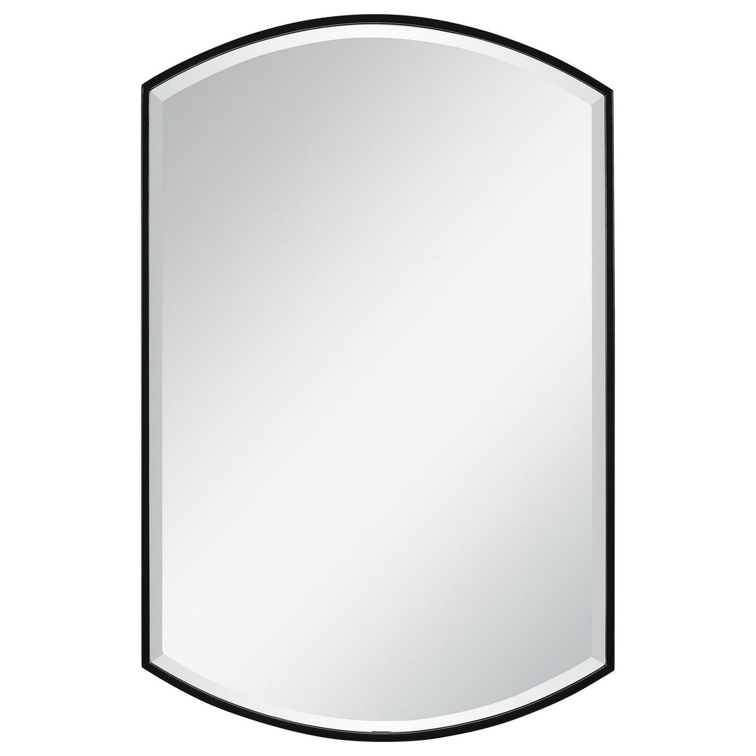 Shield Mirror in Satin Black - available from The Lighting Shoppe, trusted by Canadian homeowners