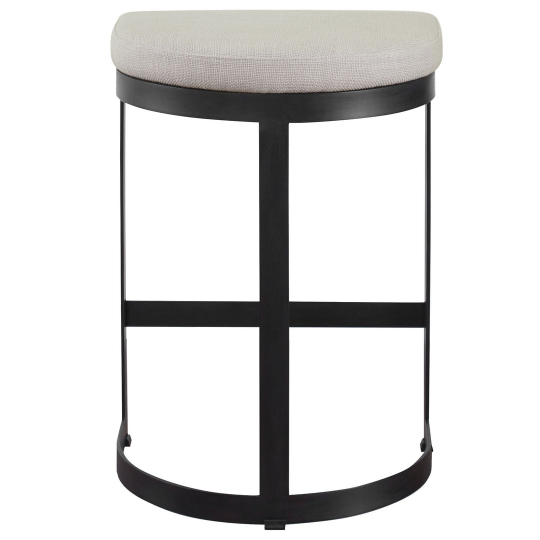 Ivanna Counter Stool in Matte Black - available from The Lighting Shoppe, trusted by Canadian homeowners
