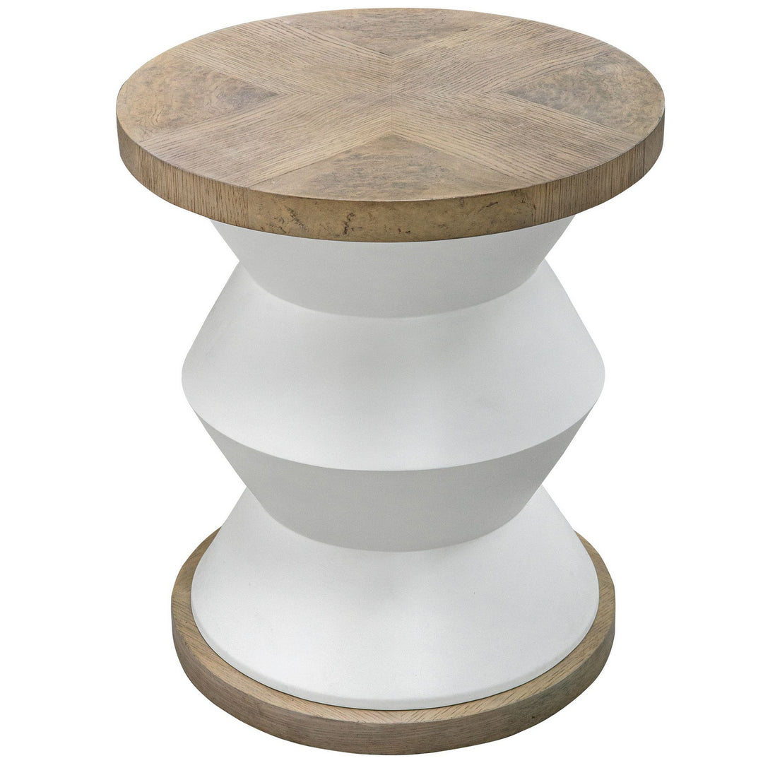 Spool Side Table in Matte White - available from The Lighting Shoppe, trusted by Canadian homeowners