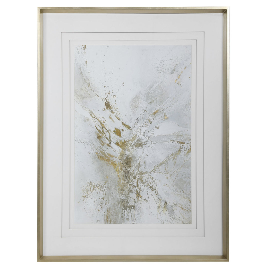 Pathos Framed Abstract Print in Silver Leaf - available from The Lighting Shoppe, trusted by Canadian homeowners