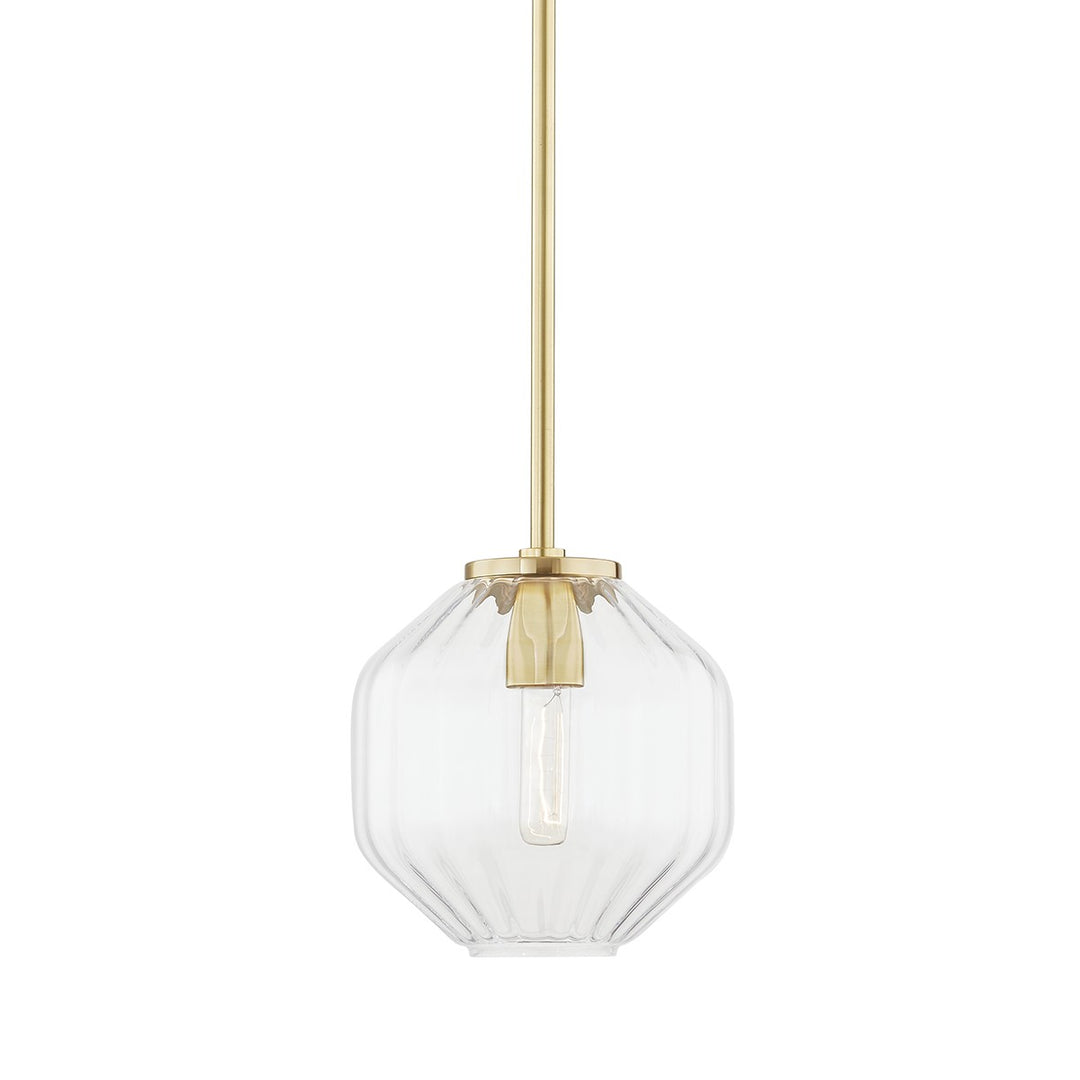 Bennett One Light Pendant in Aged Brass - available from The Lighting Shoppe, trusted by Canadian homeowners