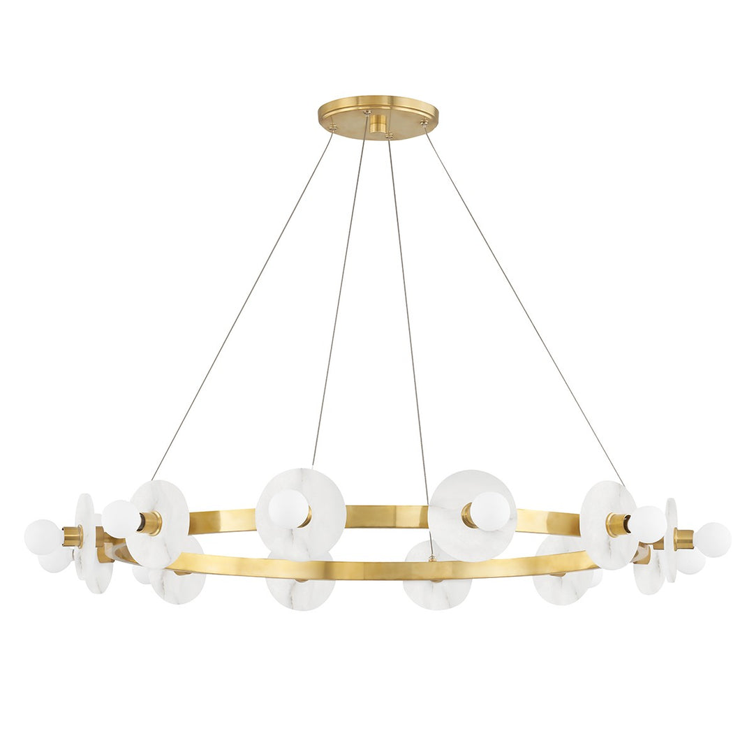 Austen 12 Light Chandelier in Aged Brass - available from The Lighting Shoppe, trusted by Canadian homeowners