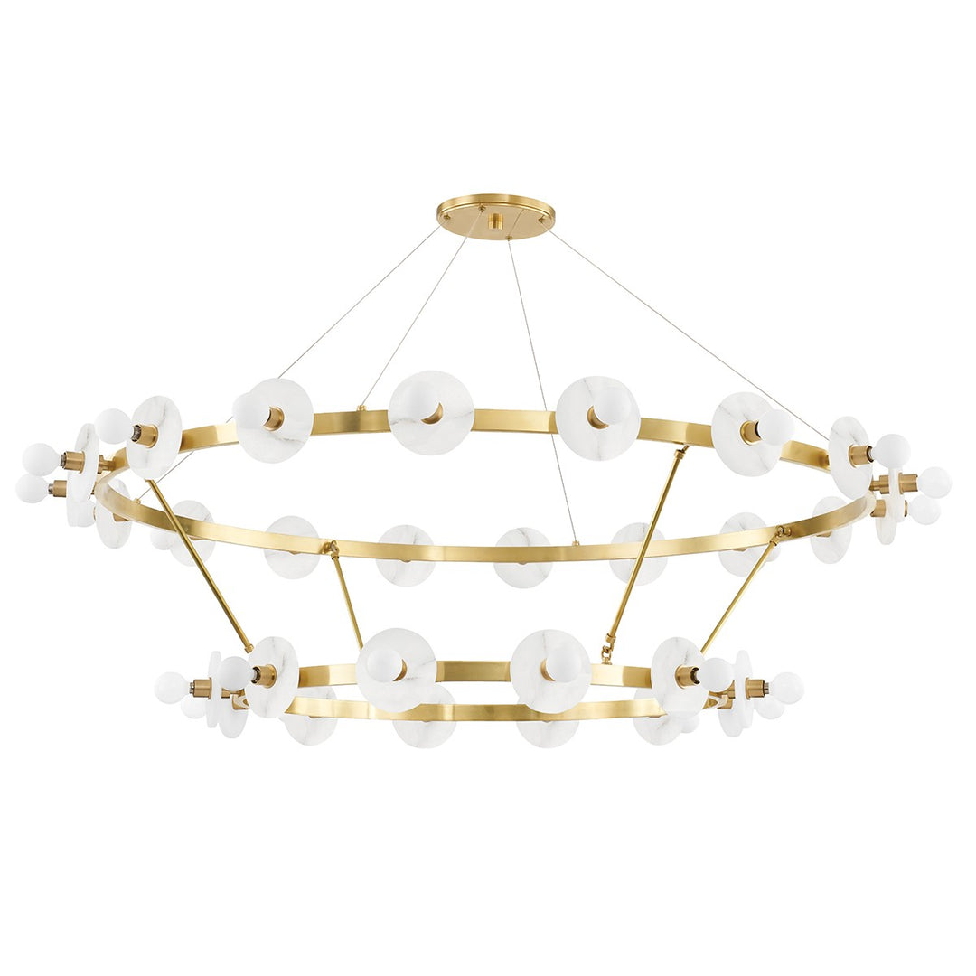 Austen 30 Light Chandelier in Aged Brass - available from The Lighting Shoppe, trusted by Canadian homeowners