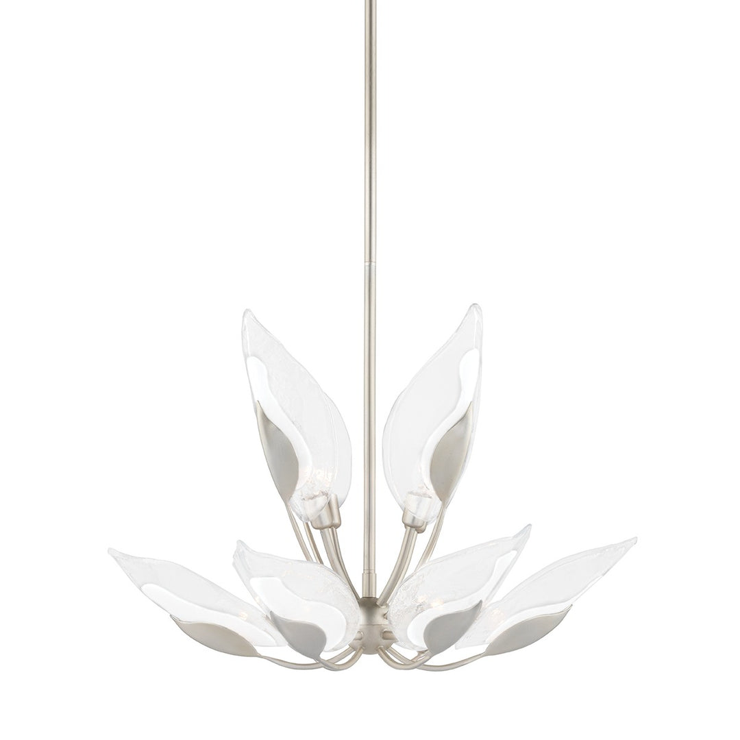 Blossom Ten Light Chandelier in Silver Leaf - available from The Lighting Shoppe, trusted by Canadian homeowners