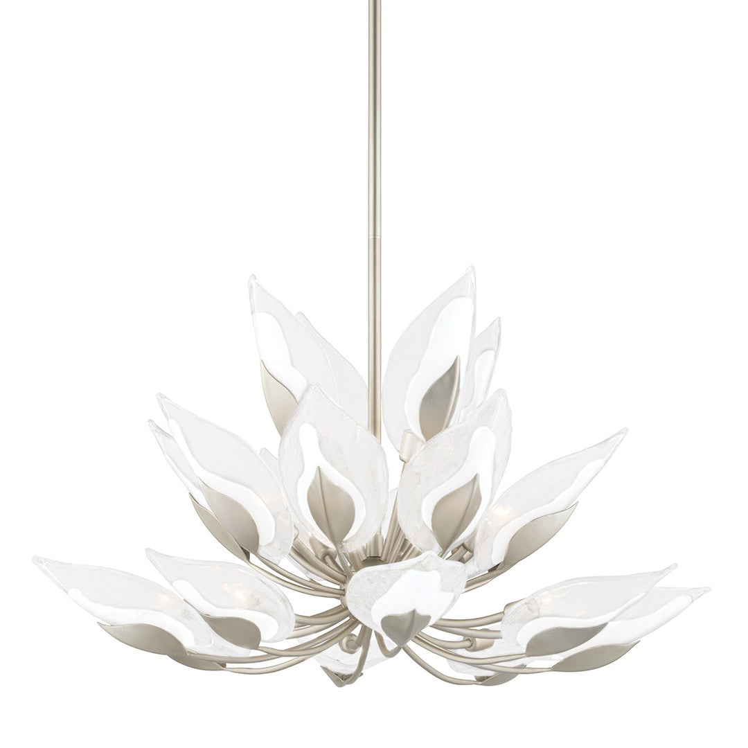 Blossom 20 Light Chandelier in Silver Leaf - available from The Lighting Shoppe, trusted by Canadian homeowners