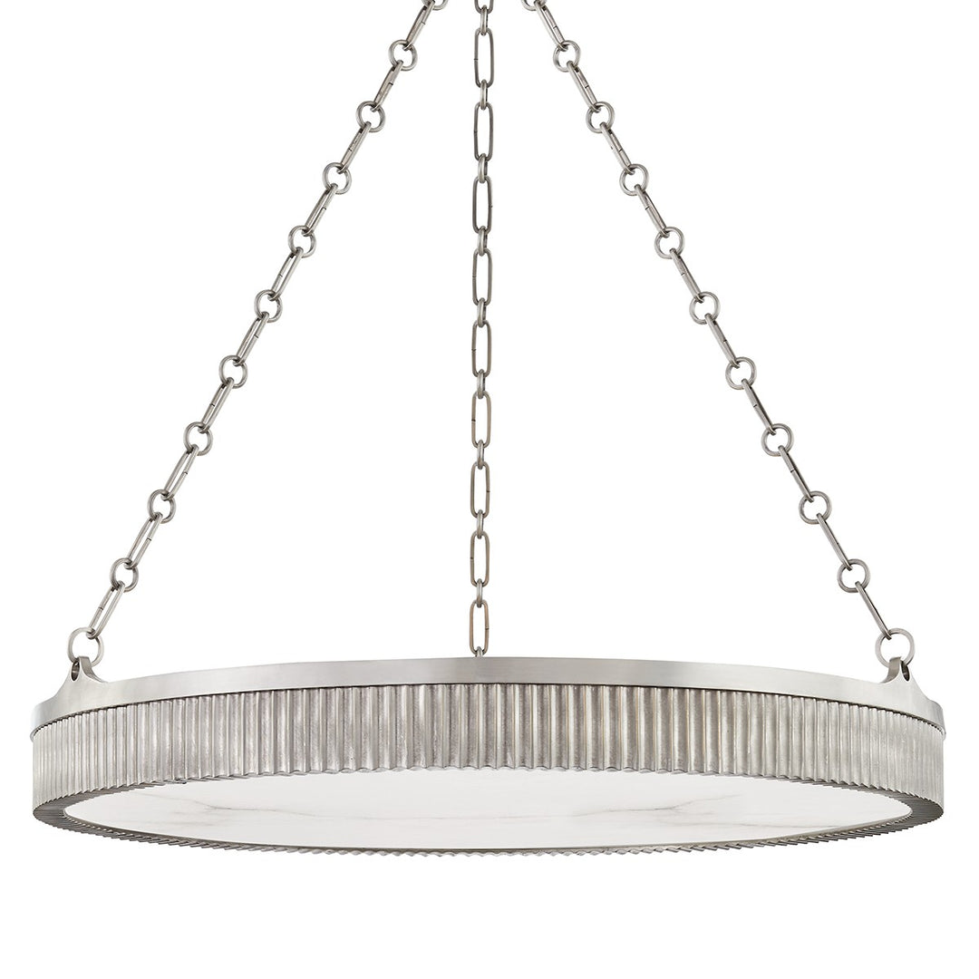Lynden Eight Light Chandelier in Antique Nickel - available from The Lighting Shoppe, trusted by Canadian homeowners