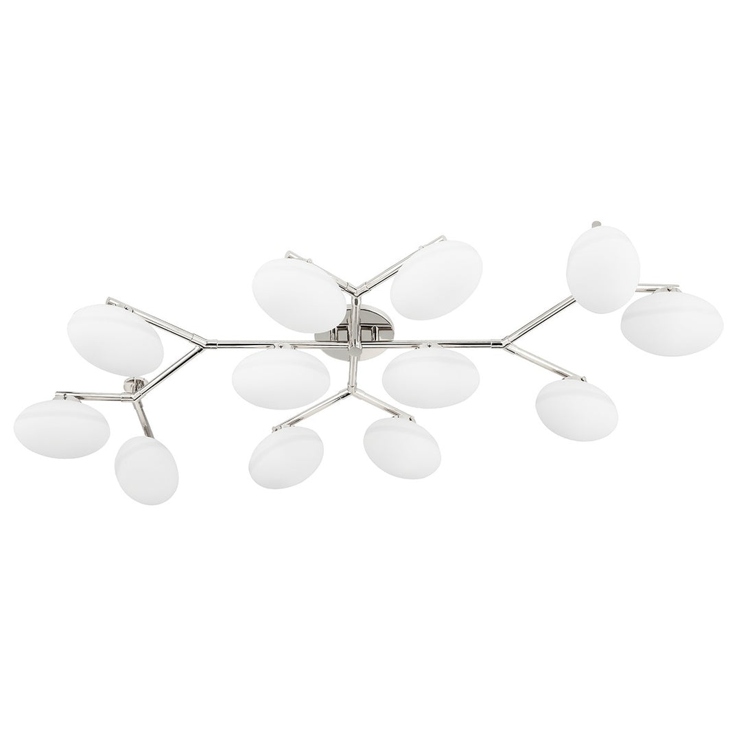 Wagner 12 Light Semi Flush Mount in Polished Nickel - available from The Lighting Shoppe, trusted by Canadian homeowners