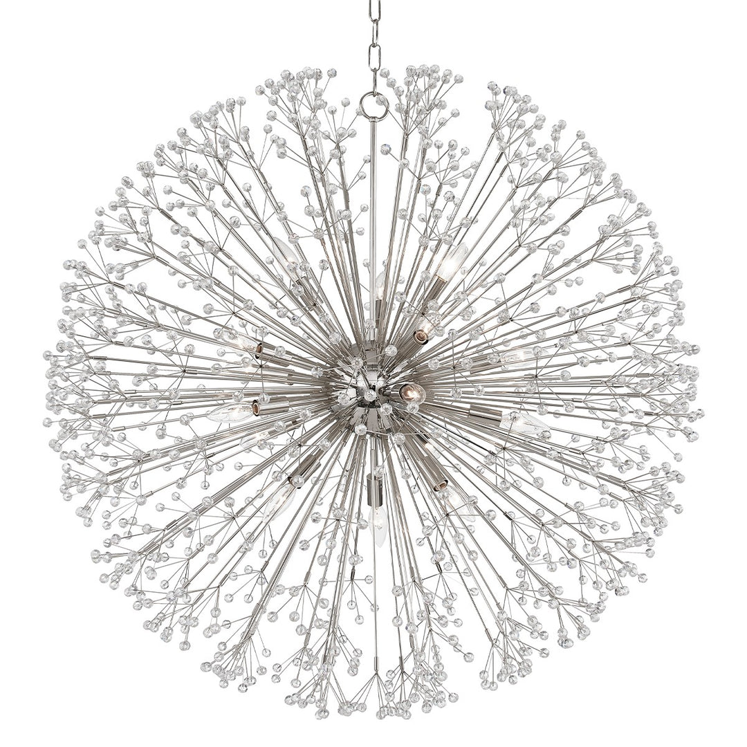 Dunkirk 16 Light Chandelier in Polished Nickel - available from The Lighting Shoppe, trusted by Canadian homeowners