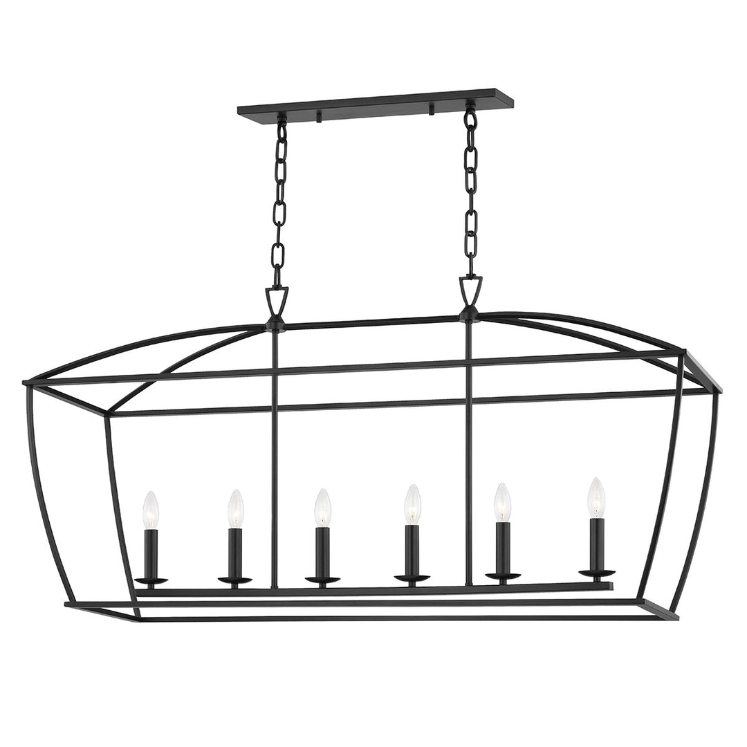 Hudson Valley Canada - 8348-AI - Six Light Island Pendant - Bryant - Aged Iron
