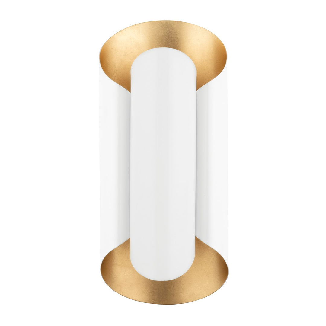 Hudson Valley Canada - 8500-GL/WH - Two Light Wall Sconce - Banks - Gold Leaf