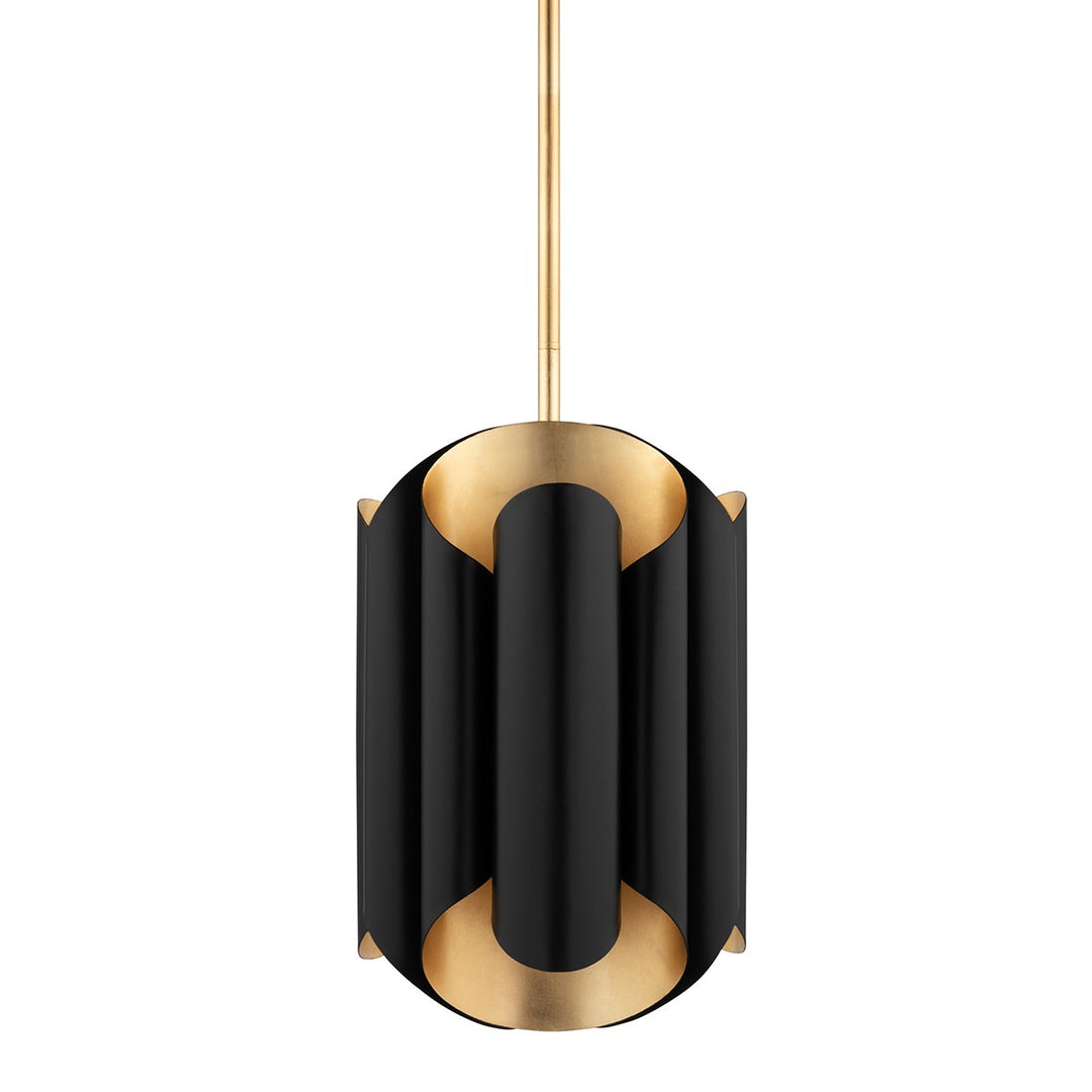 Banks Six Light Pendant in Gold Leaf/Black - available from The Lighting Shoppe, trusted by Canadian homeowners