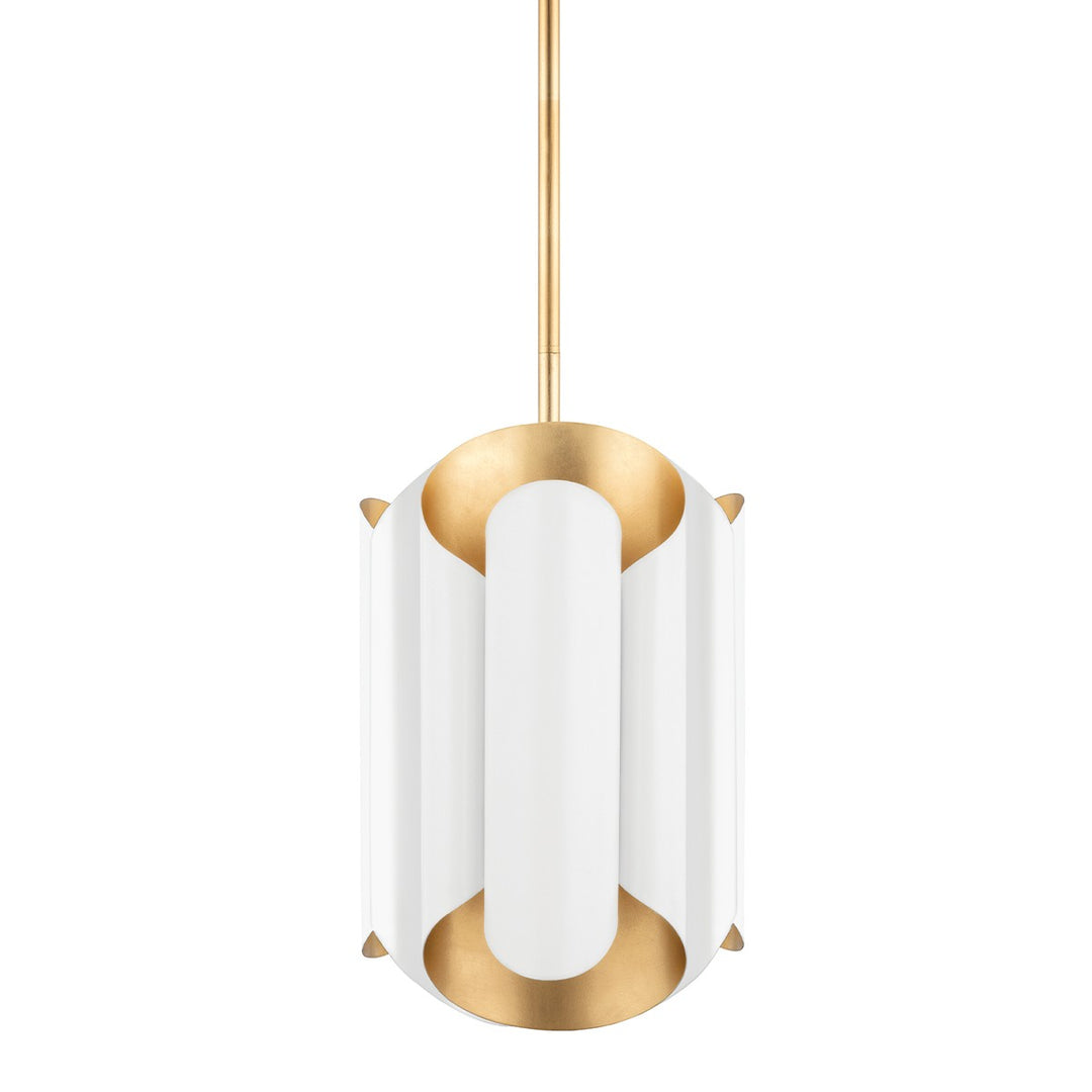 Banks Six Light Pendant in Gold Leaf/White - available from The Lighting Shoppe, trusted by Canadian homeowners