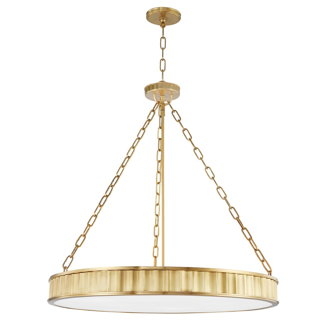 Middlebury Eight Light Pendant in Aged Brass - available from The Lighting Shoppe, trusted by Canadian homeowners