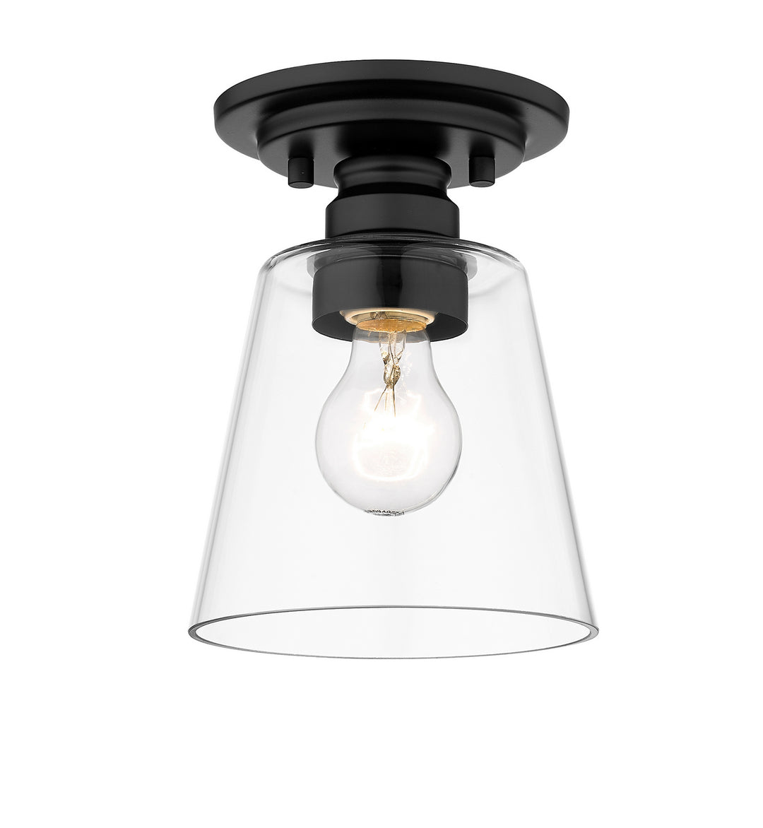 Annora One Light Flush Mount in Matte Black - available from The Lighting Shoppe, trusted by Canadian homeowners