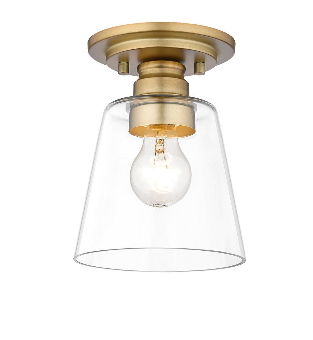 Annora One Light Flush Mount in Olde Brass - available from The Lighting Shoppe, trusted by Canadian homeowners