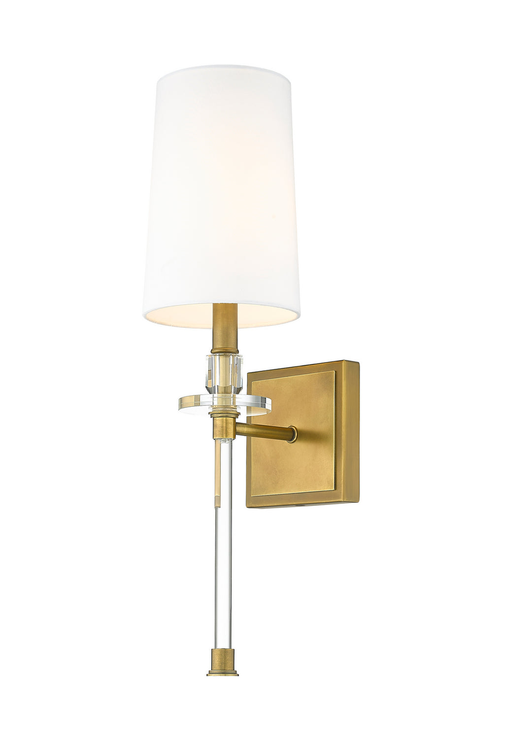 Sophia One Light Wall Sconce in Rubbed Brass - available from The Lighting Shoppe, trusted by Canadian homeowners