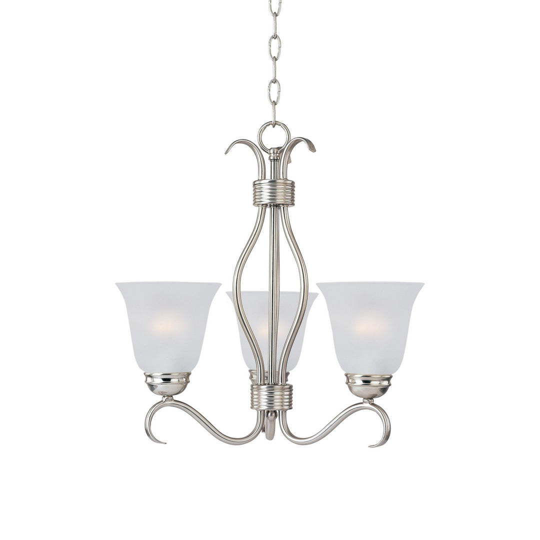 Basix Three Light Chandelier in Satin Nickel - available from The Lighting Shoppe, trusted by Canadian homeowners