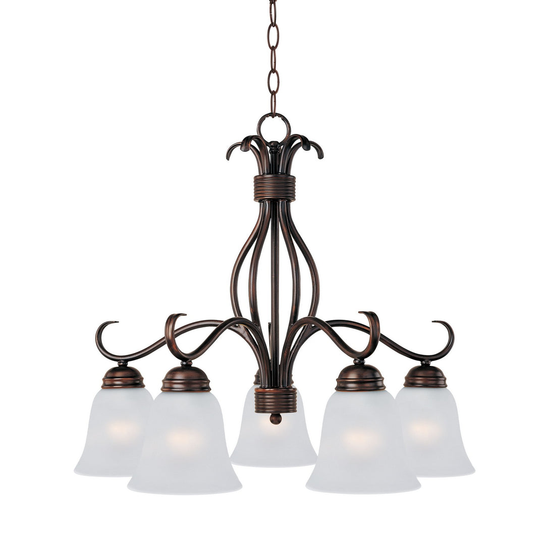 Basix Five Light Chandelier in Oil Rubbed Bronze - available from The Lighting Shoppe, trusted by Canadian homeowners