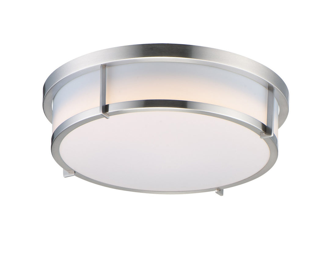 Maxim - 10272WTSN - Two Light Flush Mount - Rogue E26 - Satin Nickel