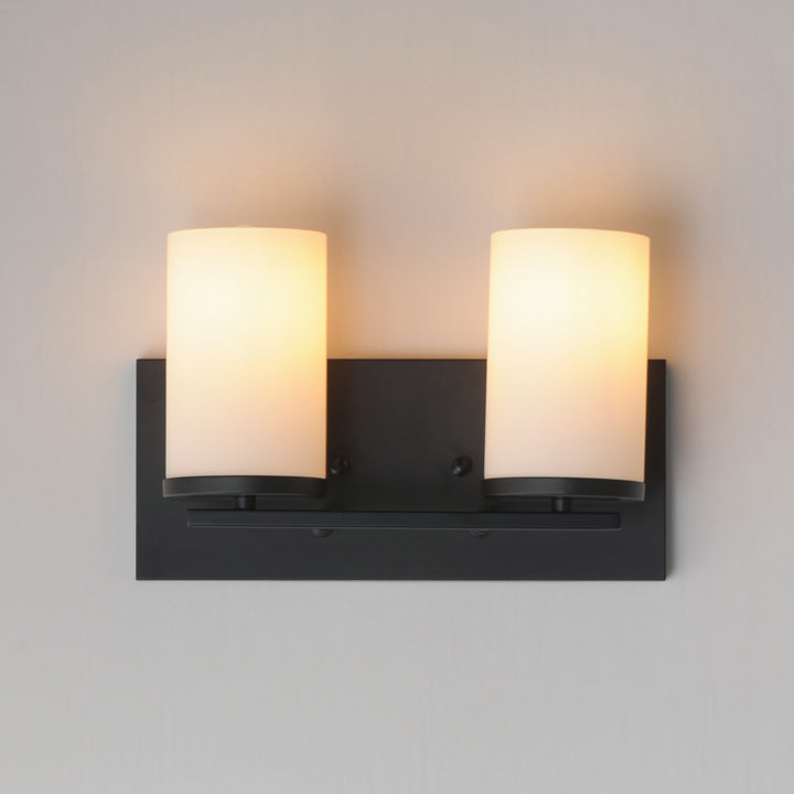 Maxim - 10282SWBK - Two Light Bath Vanity - Lateral - Black