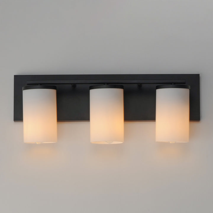 Maxim - 10283SWBK - Three Light Bath Vanity - Lateral - Black