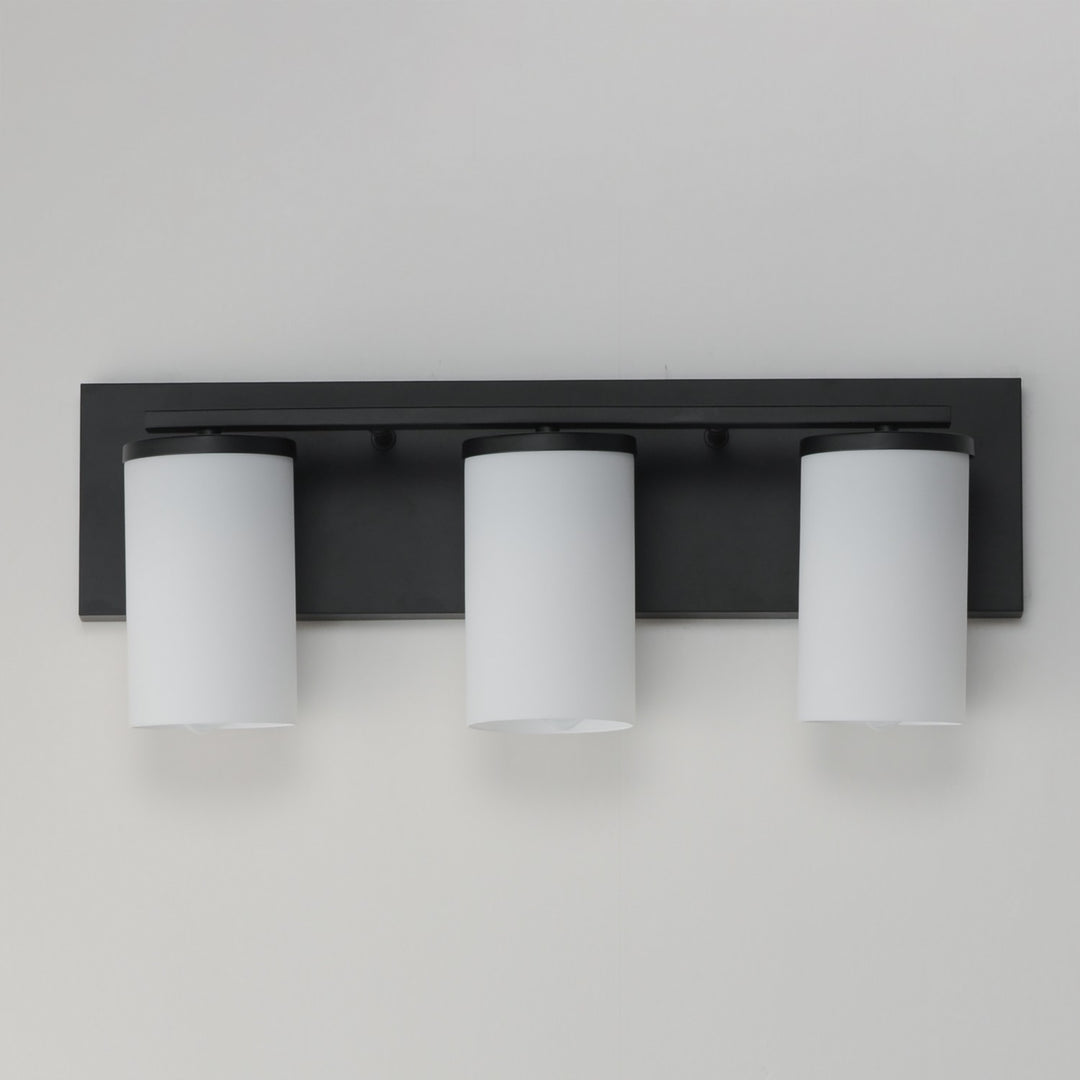 Maxim - 10283SWBK - Three Light Bath Vanity - Lateral - Black
