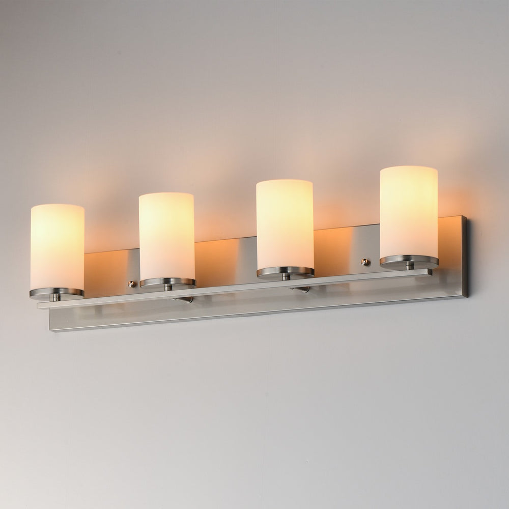 Maxim - 10284SWSN - Four Light Bath Vanity - Lateral - Satin Nickel