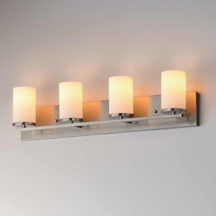 Maxim - 10284SWSN - Four Light Bath Vanity - Lateral - Satin Nickel