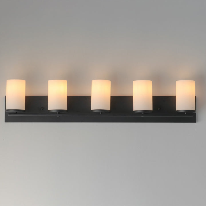 Maxim - 10285SWBK - Five Light Bath Vanity - Lateral - Black