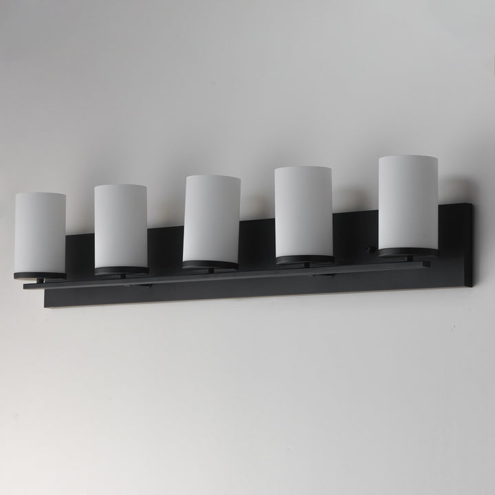 Maxim - 10285SWBK - Five Light Bath Vanity - Lateral - Black