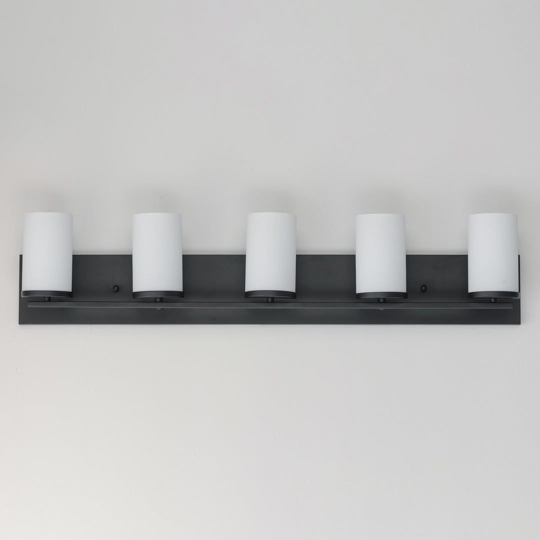 Maxim - 10285SWBK - Five Light Bath Vanity - Lateral - Black