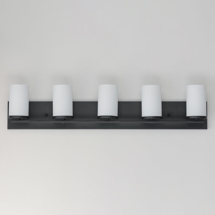 Maxim - 10285SWBK - Five Light Bath Vanity - Lateral - Black