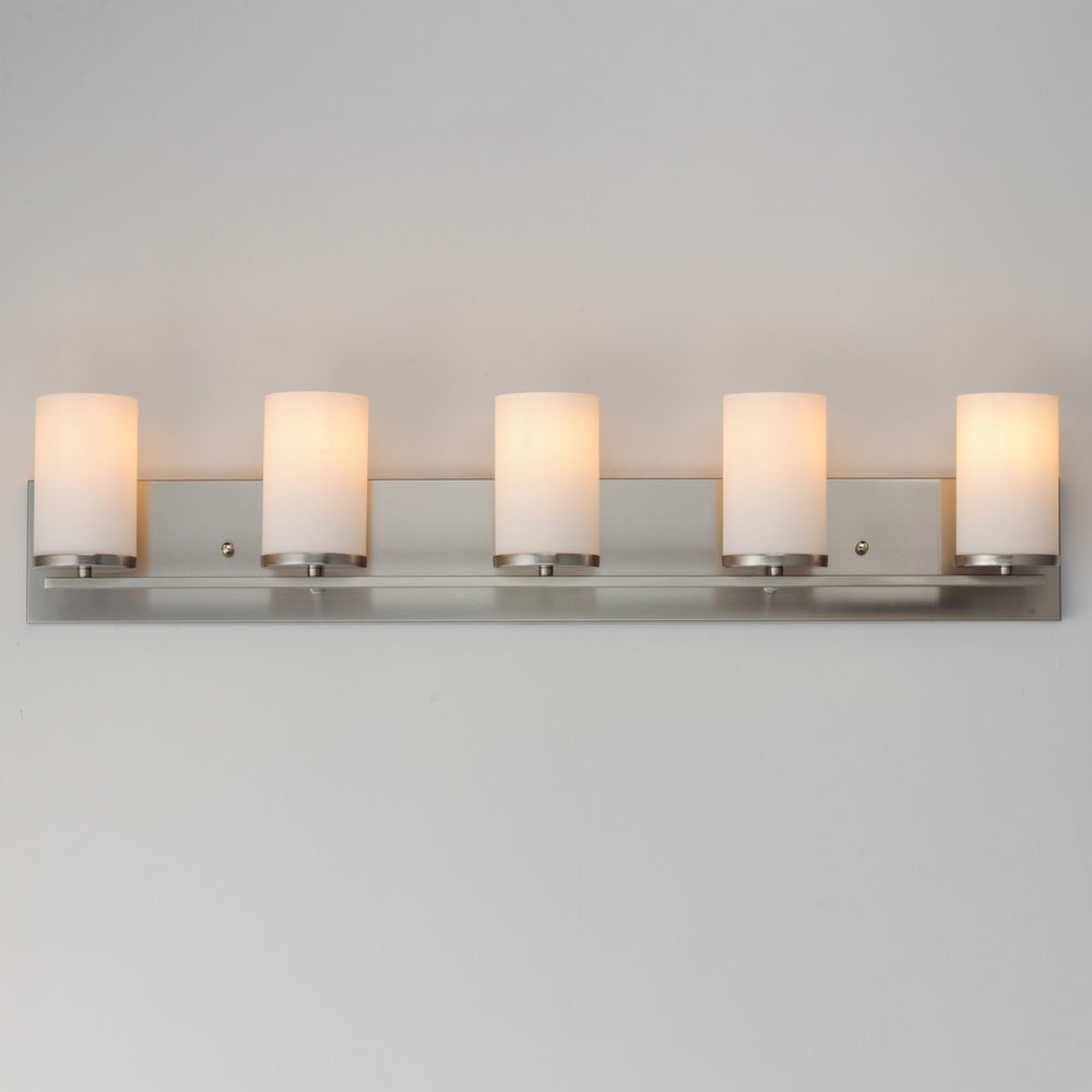 Maxim - 10285SWSN - Five Light Bath Vanity - Lateral - Satin Nickel