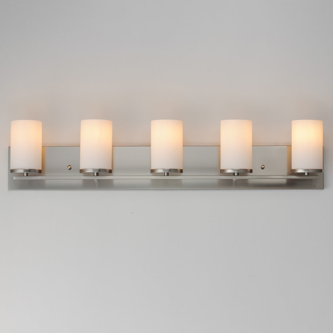 Maxim - 10285SWSN - Five Light Bath Vanity - Lateral - Satin Nickel