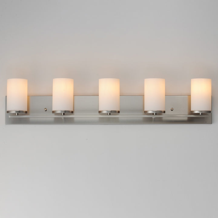 Maxim - 10285SWSN - Five Light Bath Vanity - Lateral - Satin Nickel