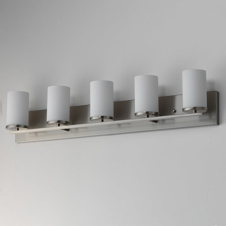 Maxim - 10285SWSN - Five Light Bath Vanity - Lateral - Satin Nickel
