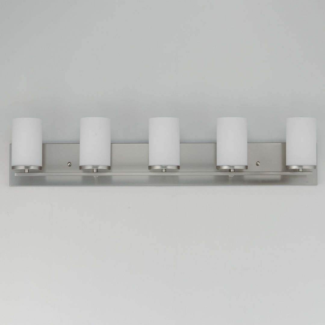 Maxim - 10285SWSN - Five Light Bath Vanity - Lateral - Satin Nickel