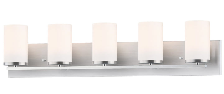 Maxim - 10285SWSN - Five Light Bath Vanity - Lateral - Satin Nickel