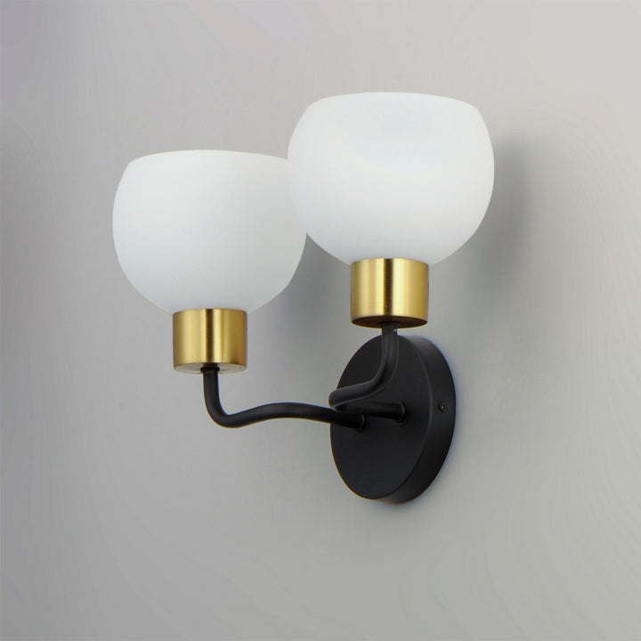 Maxim - 11272SWBZSBR - Two Light Wall Sconce - Coraline - Bronze / Satin Brass