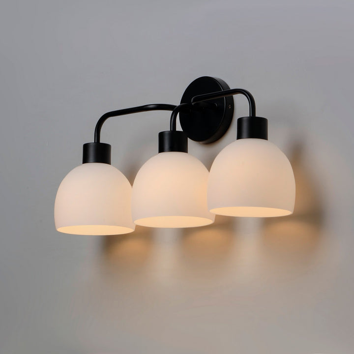 Maxim - 11273SWBK - Three Light Bath Vanity - Coraline - Black