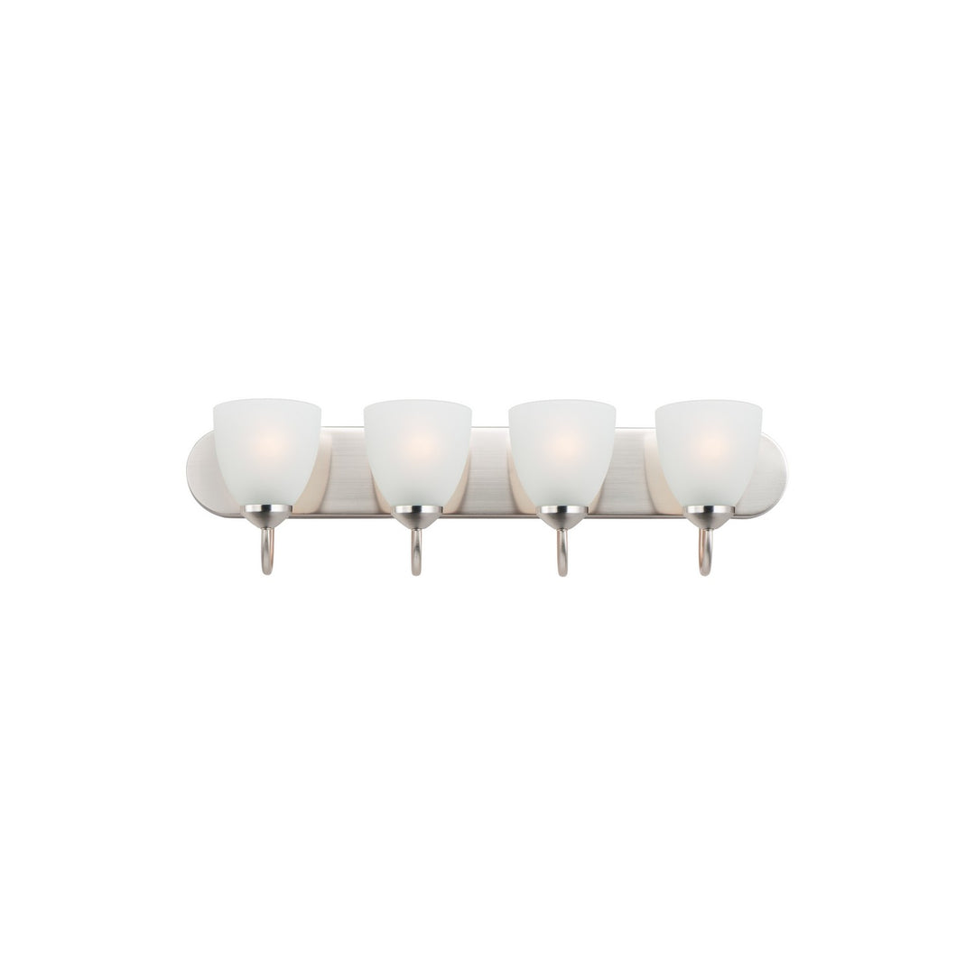 Axis Four Light Bath Vanity in Satin Nickel - available from The Lighting Shoppe, trusted by Canadian homeowners