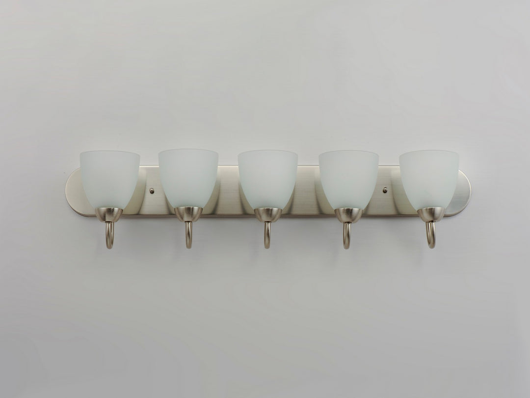 Maxim - 11385FTSN - Five Light Bath Vanity - Axis - Satin Nickel