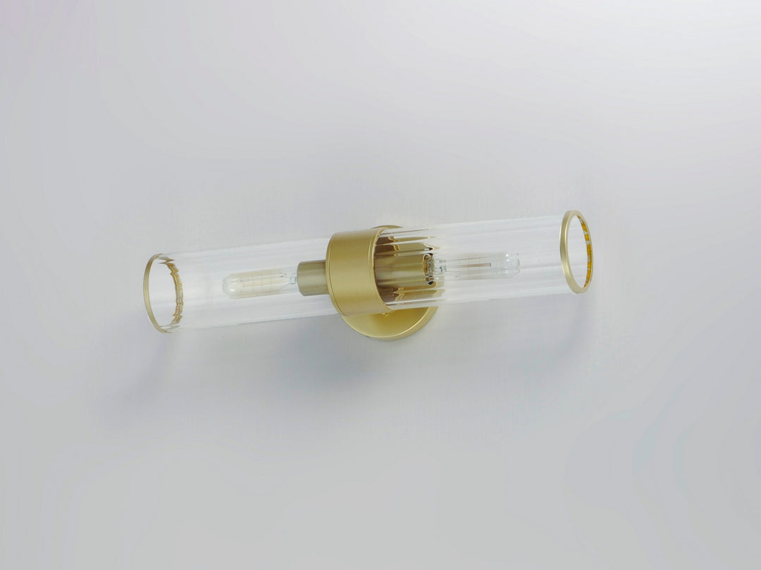 Maxim - 11472CRSBR - Two Light Wall Sconce - Crosby - Satin Brass