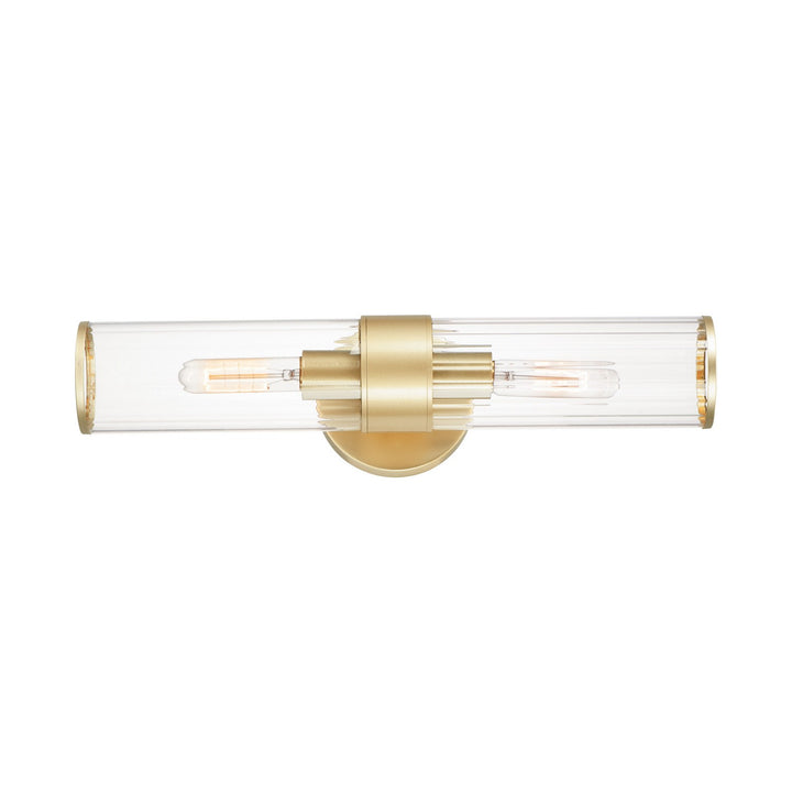 Maxim - 11472CRSBR - Two Light Wall Sconce - Crosby - Satin Brass